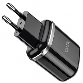 Laturi Hoco N4 x 2 USB  jungtimis (2.4A) (musta)