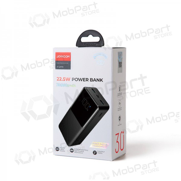 Ulkoinen paristo Power Bank Joyroom JR-QP193 22.5W 30000mAh musta