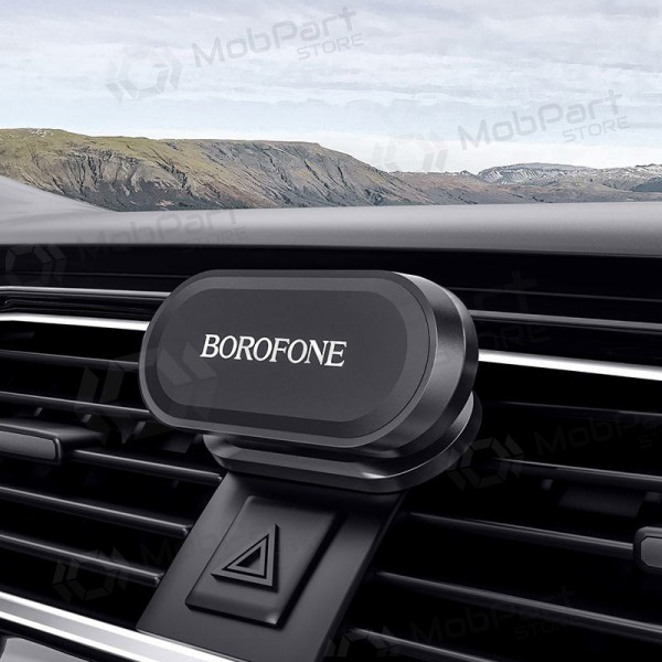Automobilinis Yleinen telefono laikiklis Borofone BH29 klijuojamas ant panelės, magnetinis, musta