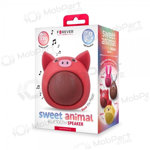 Bluetooth-kaiutin Forever Sweet Animal Pig Rose ABS-100