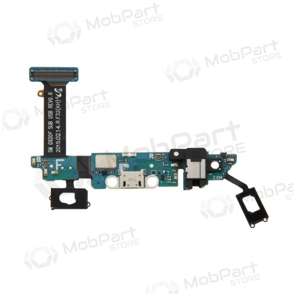 Samsung G920F Galaxy S6 latauspistorasian ja mikrofonin liitin (latausliitin) Samsung G920F Galaxy S6 latauspistorasian ja mikrofonin liitin (latausliitin)