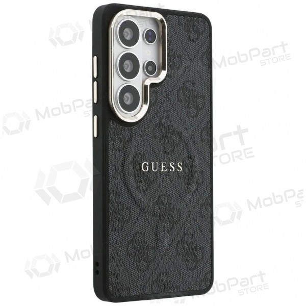Samsung Galaxy S26 Ultra kotelo - Guess PU Leather 4G Gold Frame Magnetic (musta)