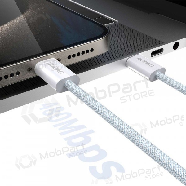 USB-C-kaapeli Dudao L6C USB-C–USB-C 2 m 60 W valkoinen