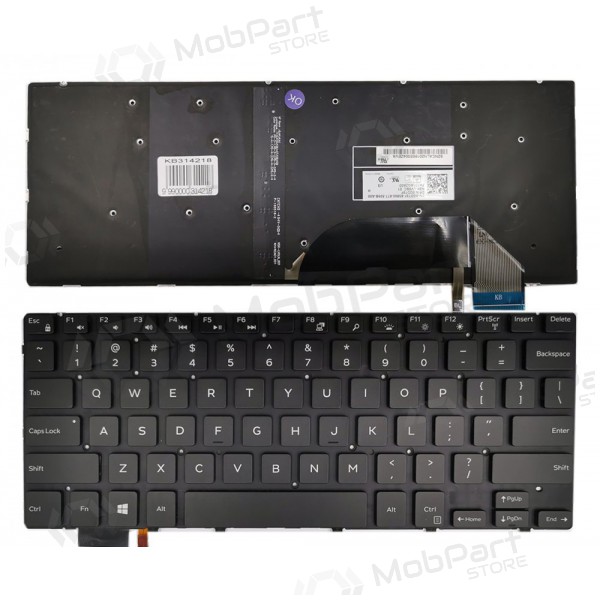 DELL Inspiron: 15 7558, 7568, XPS 15 9550, 9560 näppäimistö (valaistuksella) DELL Inspiron: 15 7558, 7568, XPS 15 9550, 9560 näppäimistö (valaistuksella)