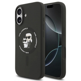 Apple iPhone 17 kotelo - Karl Lagerfeld Liquid Silicone Karl and Choupette MagSafe