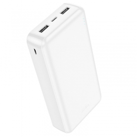 Ulkoinen paristo Power Bank Hoco J100A 2xUSB-A 20000mAh valkoinen
