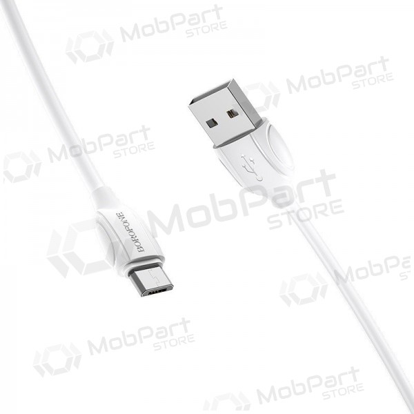 USB kaapeli Borofone BX19 USB-A to MicroUSB 1.0m valkoinen