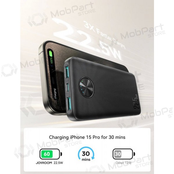 Ulkoinen paristo Power Bank Joyroom JR-PBF15 22.5W 10000mAh musta