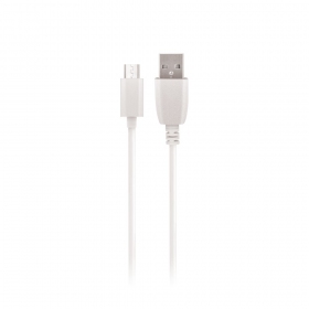 USB kaapeli Maxlife microUSB (valkoinen) 1.0m