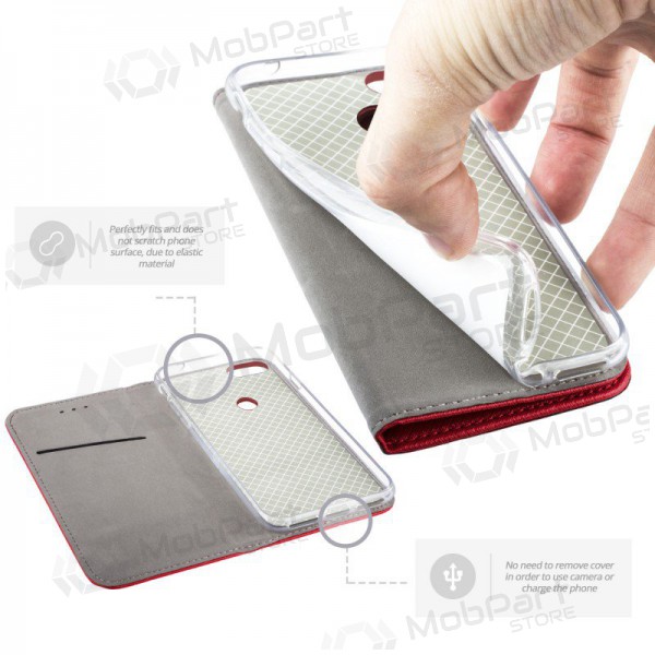Apple iPhone 13 mini kotelo -Smart Magnet- (punainen)