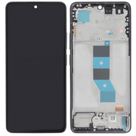 Ekranas Xiaomi Redmi Note 14 5Gkanssa lietimui jautriu stikliuku ja rėmeliu Black OLED