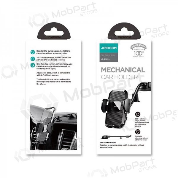 Auton matkapuhelinpidike Joyroom JR-ZS259 (windshield) musta
