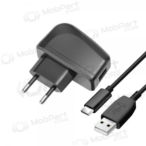 Puhelimen laturi Blue Star TFK-TC-1095B 10 W USB-A USB-A–USB-C-kaapelilla, musta