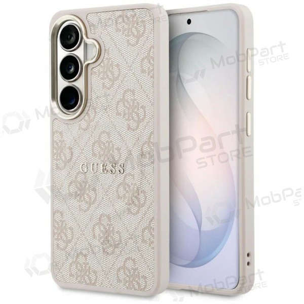 Samsung Galaxy S26 kotelo - Guess PU Leather 4G Gold Frame Magnetic (vaaleanpunainen)