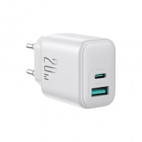 Laturi Joyroom JR-TCF21 USB-C/USB-A PD20W valkoinen