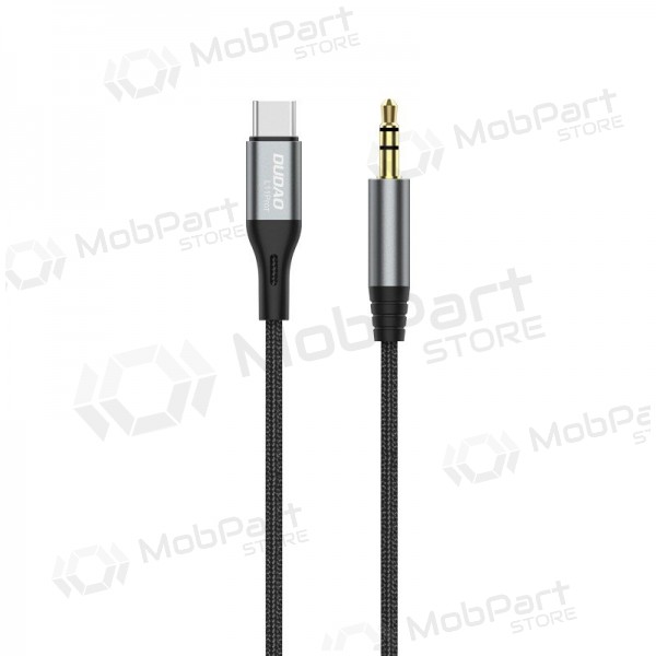 Dudao L11ProT USB-C–3,5 mm -äänikaapeli 1 m musta