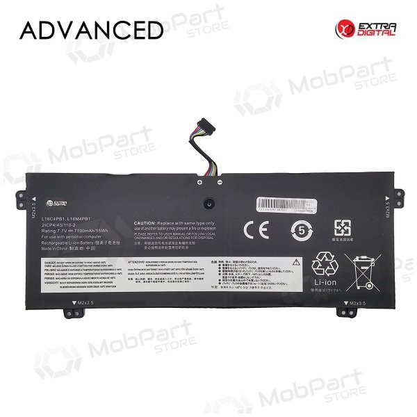 Lenovo L16C4PB1, L16M4PB1, 7100mAh kannettavan tietokoneen akku, Advanced Lenovo L16C4PB1, L16M4PB1, 7100mAh kannettavan tietokoneen akku, Advanced