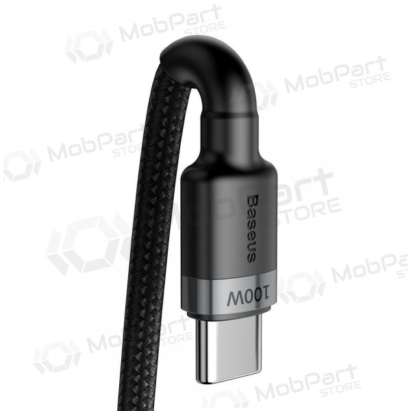 USB kaapeli Baseus Cafule PD100W Type-C 2.0m harmaa-musta CATKLF-ALG1