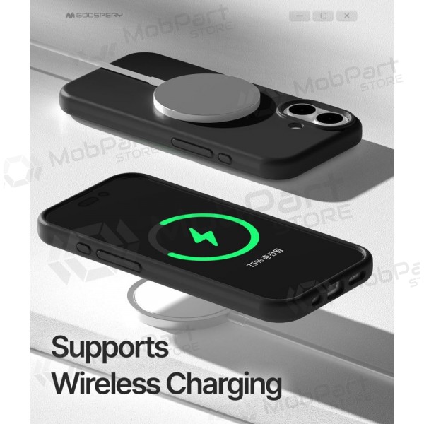 Suojakuori Mercury Pure Magsafe Silicon Case Apple iPhone 17 musta