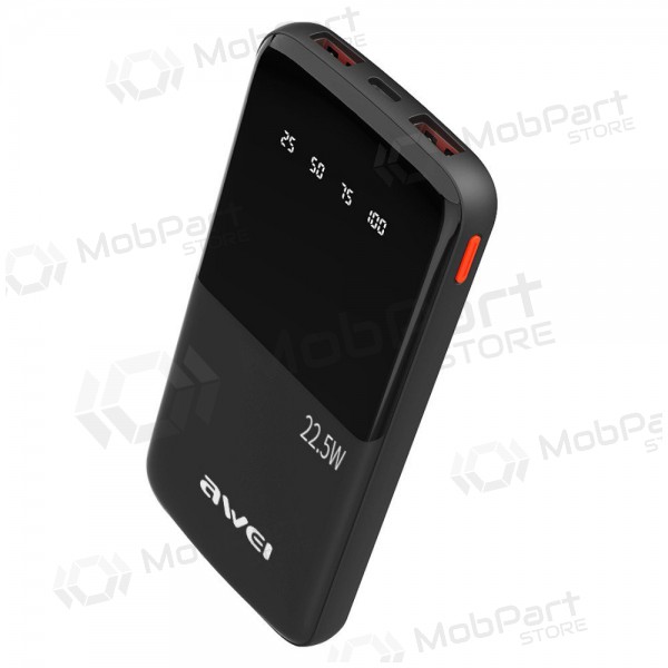 Ulkoinen paristo Power Bank Awei P10K 22.5W 10000mAh musta