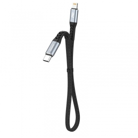 Lightning-kaapeli Dudao L10P USB-C–Lightning 0.23 m 20 W musta
