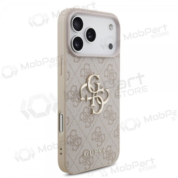 Apple iPhone 17 Pro Max kotelo - Guess PU 4G Metal Logo (vaaleanpunainen)