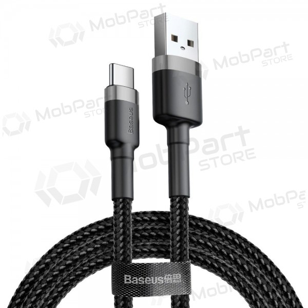 USB-kaapeli Baseus Cafule Type-C 2,0m 2,0A (harmaa-musta) CATKLF-CG1
