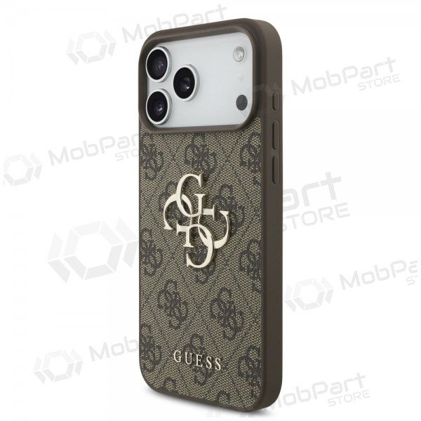 Apple iPhone 17 Pro Max kotelo - Guess PU 4G Metal Logo (ruskea)