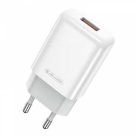 Laturi buitinis Jellico EU01 2.4A USB valkoinen