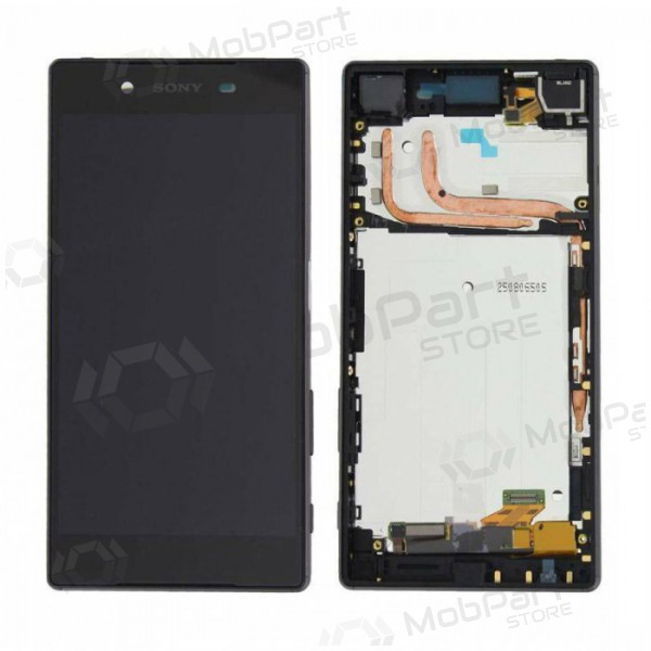 Sony E6603 / E6653 Xperia Z5 näyttö (musta) (kehyksellä) (käytetty grade B, alkuperäinen)