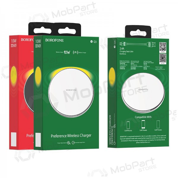 Laturi langaton Borofone BQ3 (10W) (hopea)