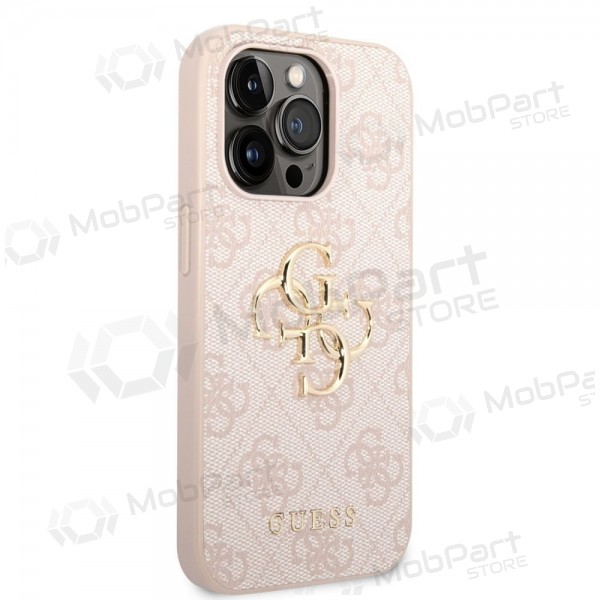 Apple iPhone 14 Pro Max kotelo - Guess PU 4G Metal Logo (vaaleanpunainen)