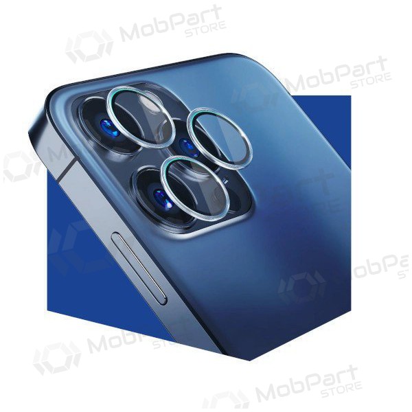 Apple iPhone 14 Pro / 14 Pro Max panssarilasi kameralle - 3MK Lens Pro (hopea)