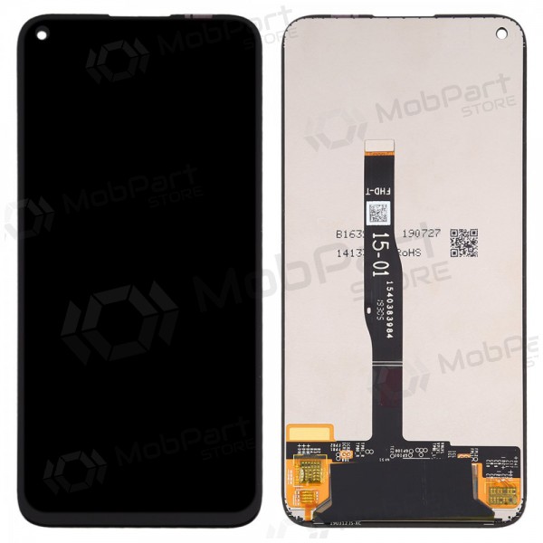 Huawei P40 Lite / Nova 6 SE / P20 Lite 2019 / Nova 5i näyttö (musta) - Premium Huawei P40 Lite / Nova 6 SE / P20 Lite 2019 / Nova 5i näyttö (musta) - Premium
