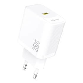 Puhelimen laturi Dudao A27 25 W GaN USB-C valkoinen