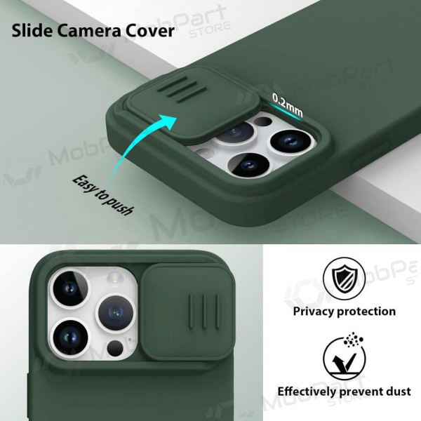 Apple iPhone 14 Pro suojakuori „Nillkin Silicone“ (tummanvihreä) Apple iPhone 14 Pro suojakuori „Nillkin Silicone“ (tummanvihreä)