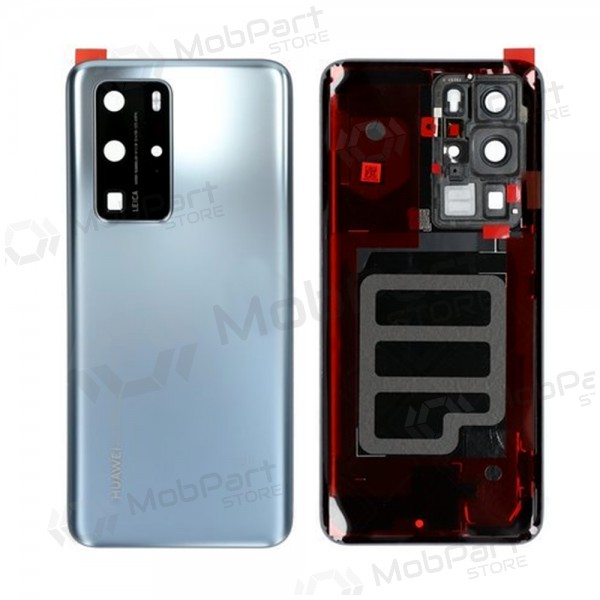 Huawei P40 Pro takaakkukansi hopea (Silver Frost) (käytetty grade A, alkuperäinen)