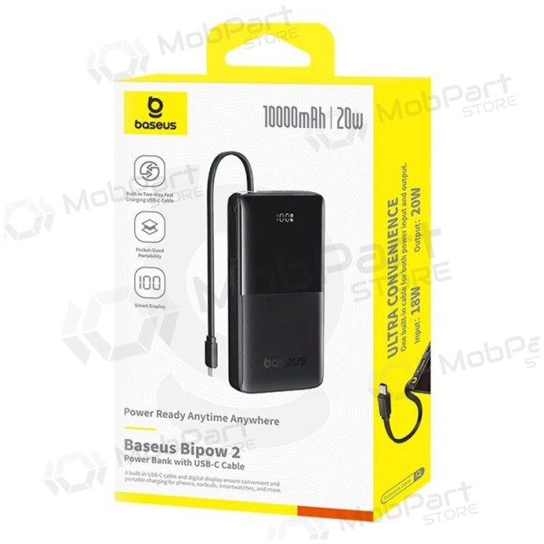 Ulkoinen paristo Power Bank Baseus Bipow 2 20W 10000mAh musta P10077101113-00