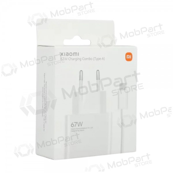Puhelimen laturi Xiaomi HyperCharge Combo BHR9465EU 67 W USB-A USB-C valkoinen