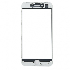 Apple iPhone 8 / SE 2020 Näytön lasi kehyksellä ja OCA (v2) (valkoinen) (for screen refurbishing) - Premium