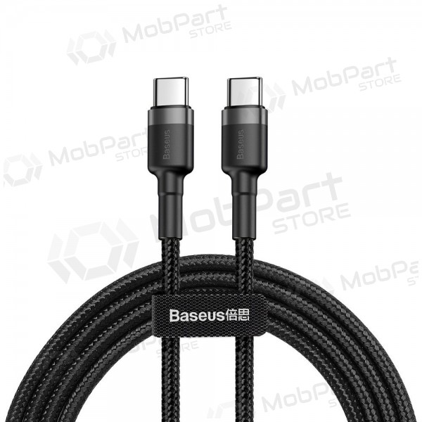 USB kaapeli Baseus Cafule PD60W Type-C 2.0m harmaa-musta CATKLF-HG1
