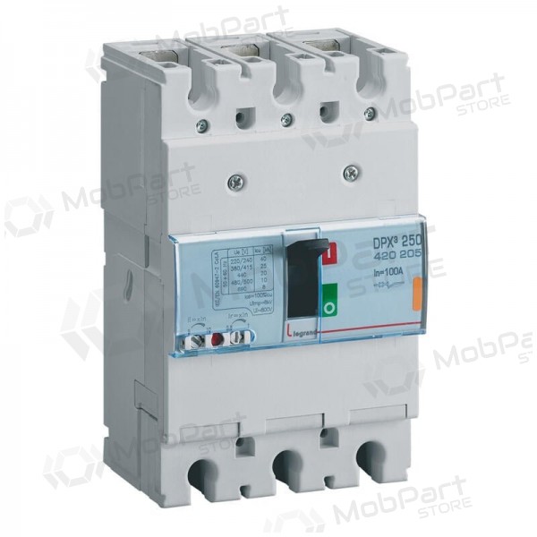 Kompaktikatkaisija DPX3 250TM Legrand 420205 (100A, 3P, 25kA)