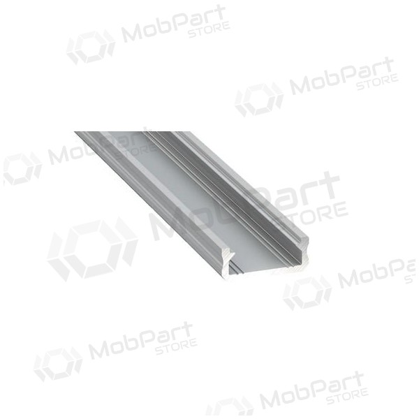 Aliuminis paviršinis profilis Lumines LED juostoms D (harmaa, 2m) 