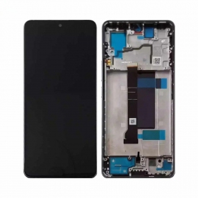 Ekranas Xiaomi Redmi Note 13 Pro+ 5G su lietimui jautriu stikliuku ja rėmeliu Midnight Black alkuperäinen (service pack)