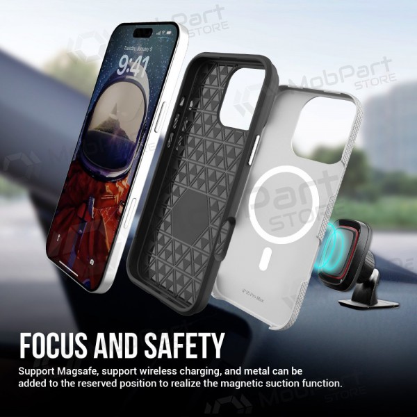 Suojakuori Perfectionists Triangle Mag Case Apple iPhone 11 hopea Suojakuori Perfectionists Triangle Mag Case Apple iPhone 11 hopea
