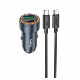 Autolaturi Hoco Z57A 30 W USB-C + USB-A USB-C-kaapelilla 1 m