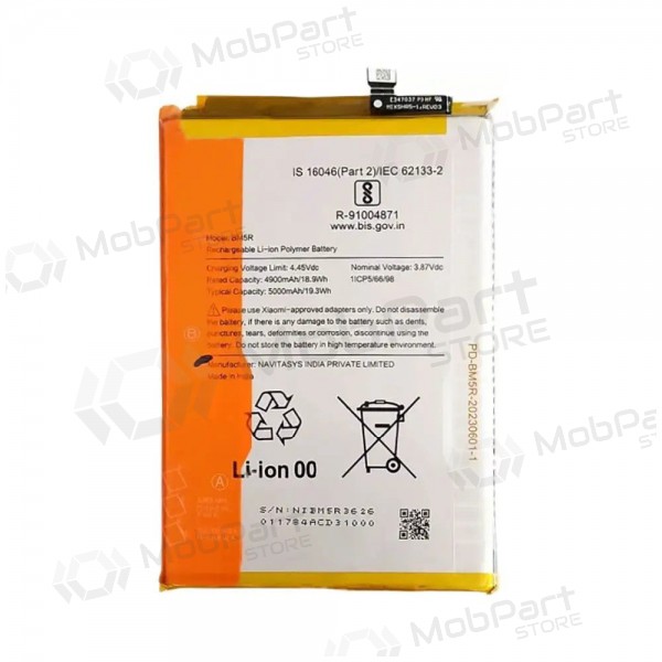 Xiaomi Redmi 12 4G, 12 5G, Poco M6 Pro 5G akku (BM5R) (Premium)