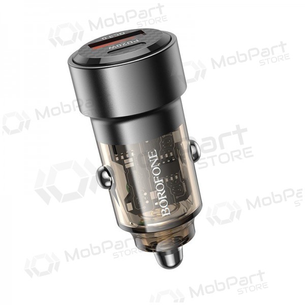 Laturi automobilinis Borofone BZ20 PD20W+QC3.0 38W musta