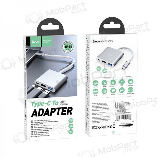 Sovitin Hoco HB14 Type-C to USB-A+HDMI+Type-C hopea