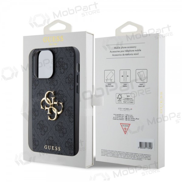 Apple iPhone 14 Pro Max kotelo -Guess PU 4G Metal Logo- (harmaa)